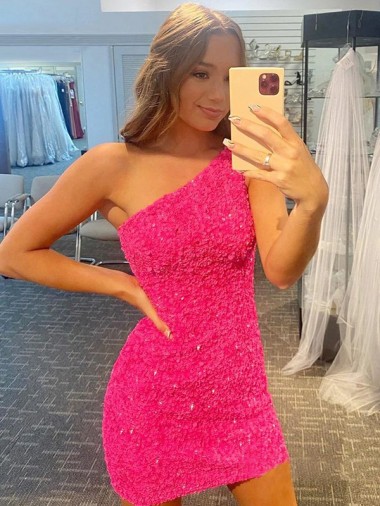  Um Ombro Sem Mangas Bainha Vestidos de Festa / Vestidos Formais Online