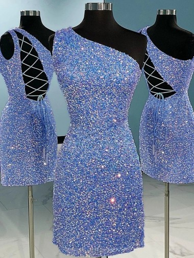  Um Ombro Sem Mangas Bainha Vestido de Festa / Vestido de Noite Online