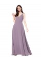 Lavanda Escura Decote V Sem Mangas Costas em V Bainha Vestidos de Madrinha / Vestidos de Noite Online