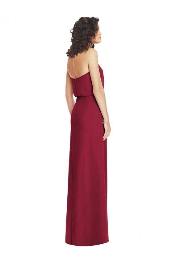 Lilás Sem alças Sem Mangas Lombar Linha A Vestido de Festa / Vestido de Madrinha Online