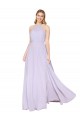 Lilás Decote Alto Sem Mangas Linha A Vestidos de Madrinha / Vestidos de Noite / Vestidos de Festa Online