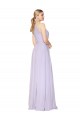 Lilás Decote Alto Sem Mangas Linha A Vestidos de Madrinha / Vestidos de Noite / Vestidos de Festa Online