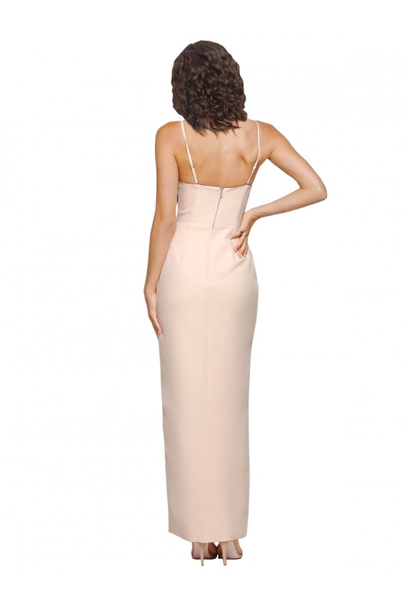 Nu Sem alças Sem Mangas Lombar Bainha Vestidos de Madrinha / Vestidos de Festa Online