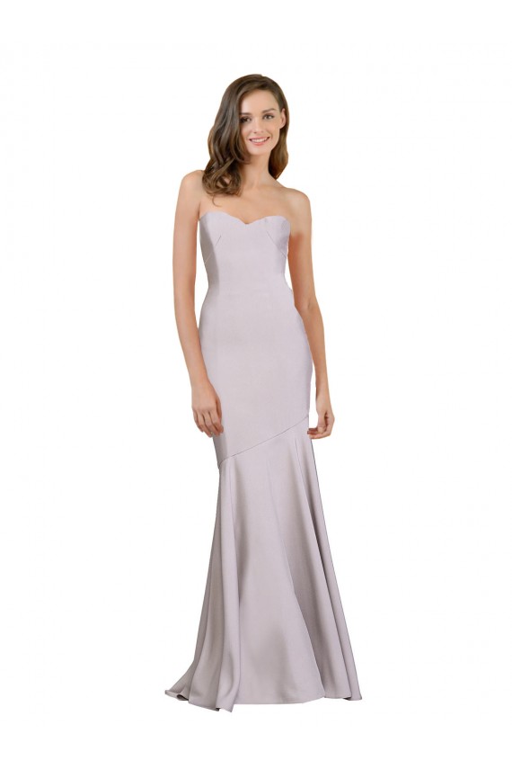 Lilás Ártico Sem alças Sem Mangas Sereia Vestido de Madrinha / Vestido de Festa Online