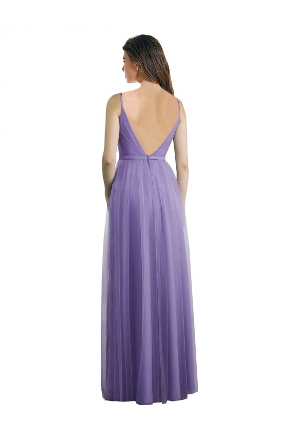  Amor Sem Mangas Costas em V Linha A Vestidos de Madrinha Online