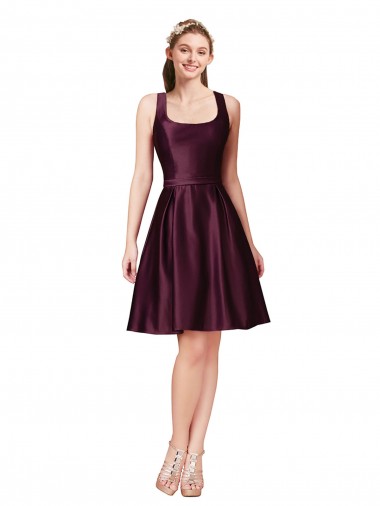  Barco Sem Mangas Costas em V Linha A Vestidos de Madrinha / Vestidos de Festa / Vestidos de Cocktail / Vestidos de Homecoming Online