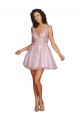  Decote V Sem Mangas Costas em V Linha A Vestidos de Madrinha / Vestidos de Cocktail / Vestidos de Homecoming Online