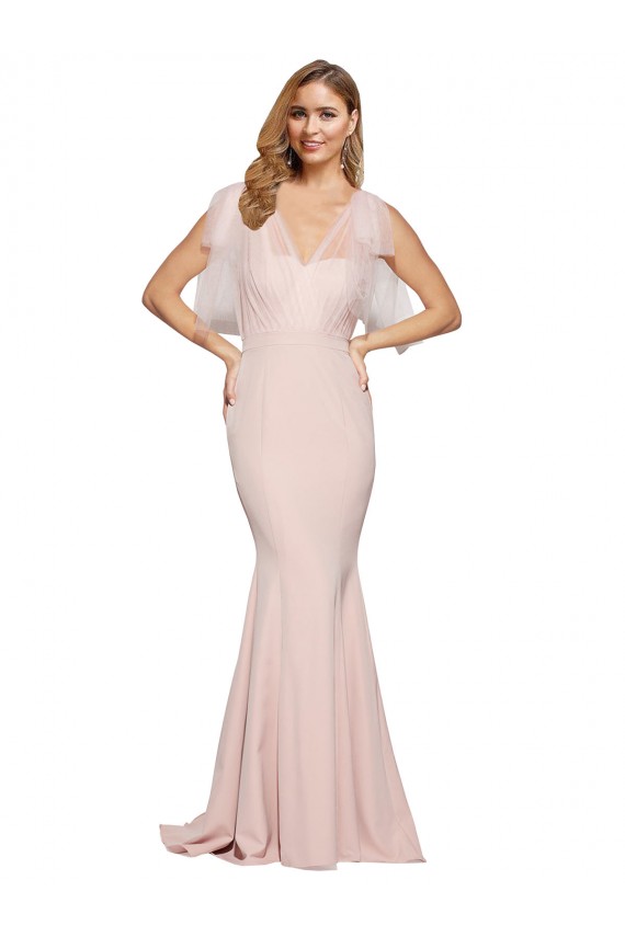 Malva Amor Sem Mangas Lombar Bainha Vestidos de Madrinha / Vestidos de Noite / Vestidos de Festa Online