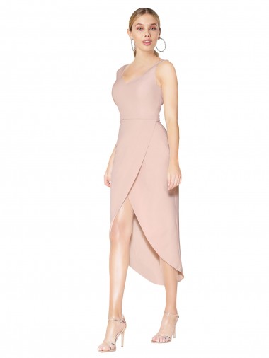 Malva Decote Alto Sem Mangas Costas em V Sereia Vestidos de Madrinha / Vestidos de Noite / Vestidos de Festa Online