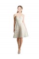 Marfim & Champanhe Sem alças Sem Mangas Linha A Vestidos de Madrinha / Vestidos de Cocktail Online