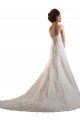 Marfim & Champanhe Amor Sem Mangas Linha A Vestidos de Noiva Online