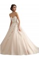 Marfim & Champanhe Decote V Sem Mangas Vestido de Baile Vestidos de Noiva Online