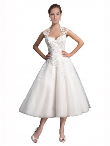 Marfim Amor Sem Mangas Linha A Curto Vestidos de Noiva Online