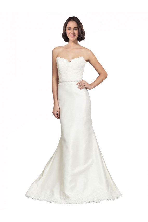 Marfim Amor Sem Mangas Trombeta Vestidos de Noiva Online