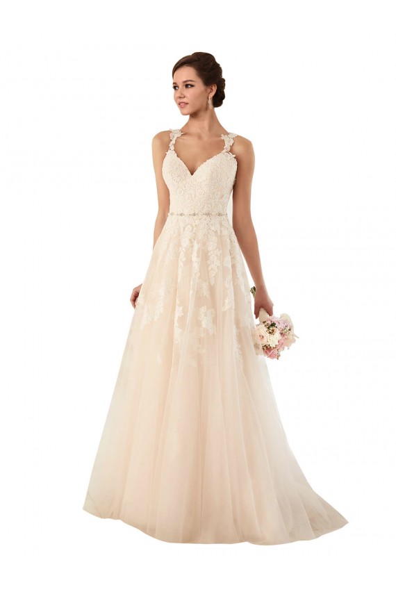 Marfim Amor Sem Mangas Linha A Vestido de Noiva Online