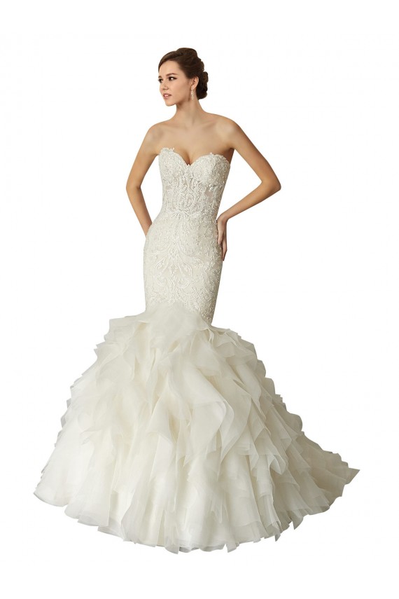 Marfim Amor Sem Mangas Sereia Vestido de Noiva Online