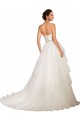 Marfim Amor Sem Mangas Vestido de Baile Tule Vestidos de Noiva Online