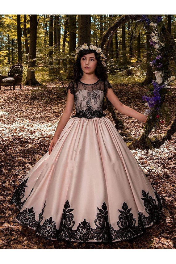 Marfim Amor Sem Mangas Vestido de Baile Longo Vestidos para Meninas de Flores Online
