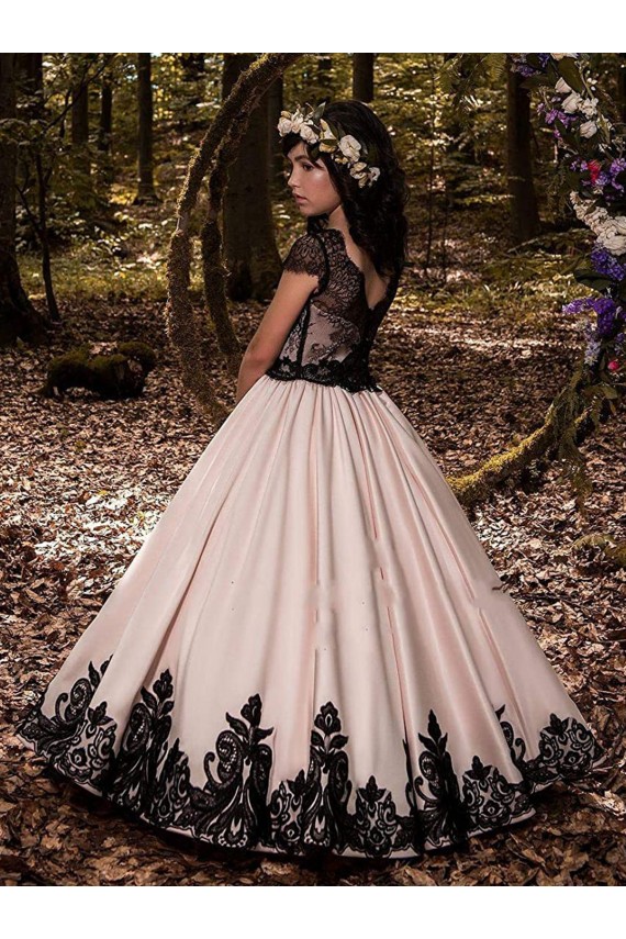Marfim Amor Sem Mangas Vestido de Baile Longo Vestidos para Meninas de Flores Online