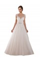 Marfim Amor Sem Mangas Buraco da fechadura Vestido de Baile Longo Vestidos de Noiva Online