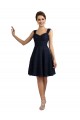 Marinha Negra Amor Sem Mangas Linha A Vestidos de Madrinha / Vestidos de Cocktail Online