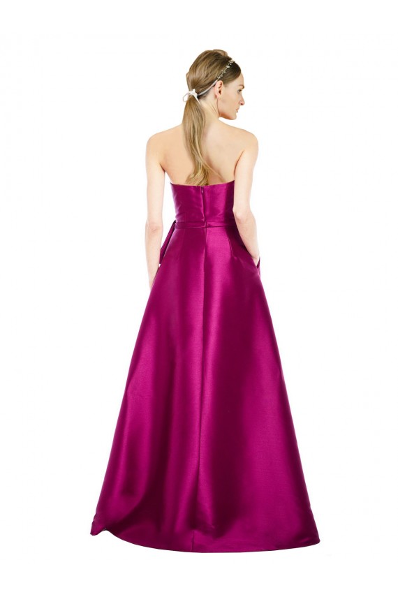 Merlot Decote V Sem Mangas Linha A Vestidos de Madrinha / Vestidos de Festa Online