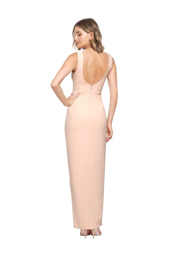 Nu Decote Quadrado Sem Mangas Bainha Vestidos de Madrinha / Vestidos de Noite / Vestidos de Festa Online
