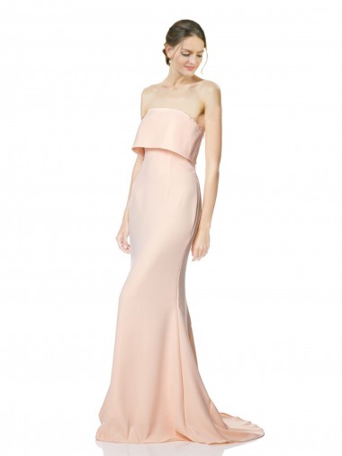Nu Decote Alto Sem Mangas Sereia Vestidos de Madrinha / Vestidos de Noite / Vestidos de Festa Online