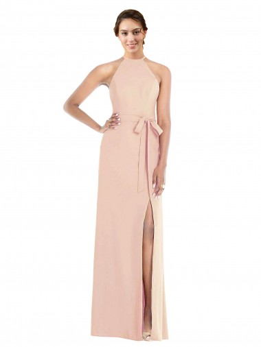 Nu Cabeçada Sem Mangas Criss Cruz Trombeta Vestidos de Madrinha / Vestidos de Noite / Vestidos de Festa Online
