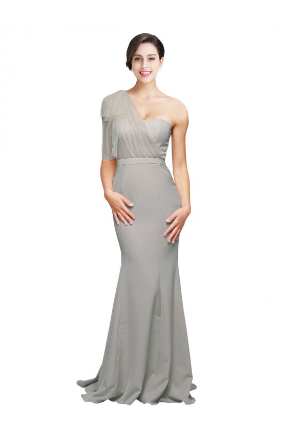 Ostra Prata Amor Sem Mangas Lombar Sereia Vestidos de Madrinha / Vestidos de Noite / Vestidos de Festa Online