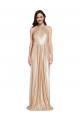 Ouro Decote Alto Sem Mangas Bainha Vestidos de Madrinha / Vestidos de Noite / Vestidos de Festa Online
