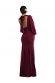 Ouro Borgonha Barco Mangas Compridas, Mangas Bispo Abrir de volta Trombeta Vestidos de Madrinha / Vestidos de Noite / Vestidos de Festa Online
