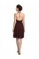 Ouro Borgonha Cabeçada Sem Mangas Linha A Vestidos de Madrinha / Vestidos de Cocktail / Vestidos de Homecoming Online