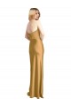 Ouro Sem alças Sem Mangas Linha A Vestidos de Madrinha / Vestidos de Noite / Vestidos de Festa Online