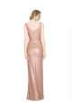 Ouro Rosa Decote V Sem Mangas Bainha Vestidos de Madrinha / Vestidos de Noite / Vestidos de Festa Online