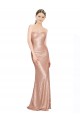 Ouro Rosa Amor Sem Mangas Lombar Linha A Vestidos de Madrinha / Vestidos de Noite / Vestidos de Festa Online