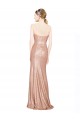 Ouro Rosa Amor Sem Mangas Lombar Linha A Vestidos de Madrinha / Vestidos de Noite / Vestidos de Festa Online