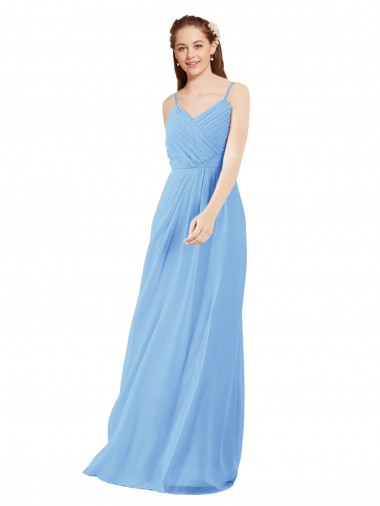 Pervinca Decote V Sem Mangas Lombar Bainha Vestidos de Madrinha Online
