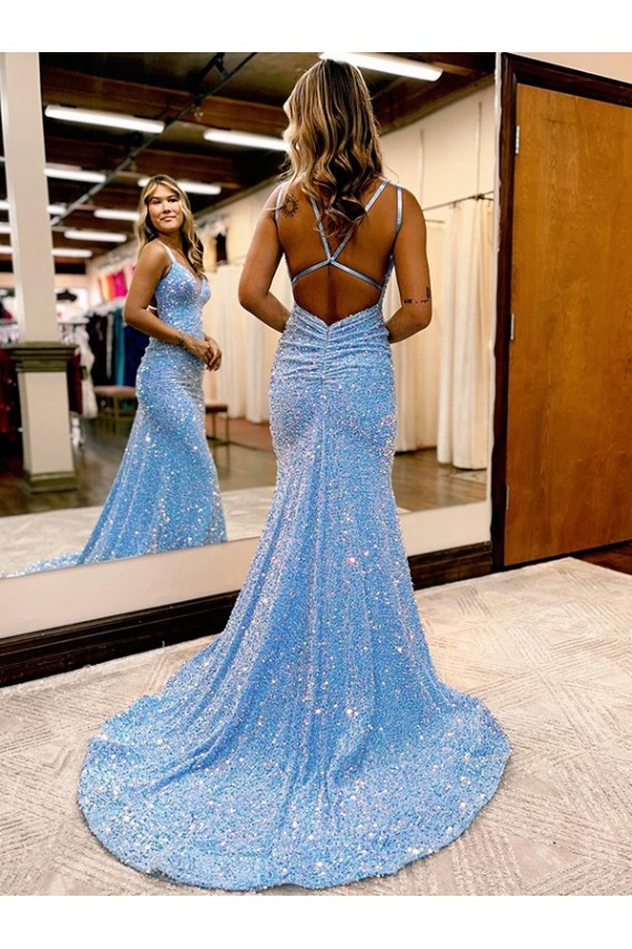 Pervinca Decote V Sem Mangas Bainha Vestidos de Festa Online