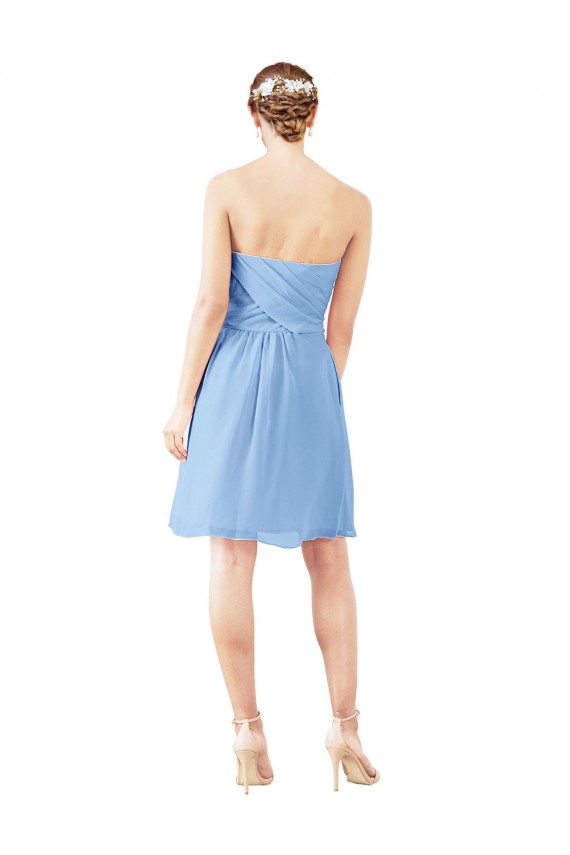 Pervinca Sem alças Sem Mangas Abrir de volta Linha A Vestidos de Madrinha / Vestidos de Cocktail / Vestidos de Homecoming Online