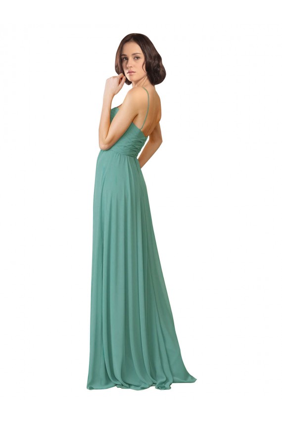 Prata Islandesa Amor Sem Mangas Linha A Vestidos de Festa / Vestidos de Madrinha Online