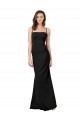 Preto Decote Quadrado Sem Mangas Lombar Bainha Vestidos de Madrinha / Vestidos de Noite / Vestidos de Festa Online