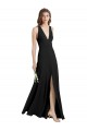 Preto Decote Alto Sem Mangas Bainha Vestidos de Madrinha / Vestidos de Noite / Vestidos de Festa Online