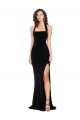 Preto Decote Alto Sem Mangas Lombar Bainha Vestidos de Madrinha / Vestidos de Festa Online