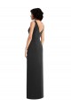 Preto Decote V Sem Mangas Costas em V Bainha Vestidos de Madrinha / Vestidos de Noite / Vestidos de Festa Online