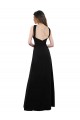 Preto Cabeçada Sem Mangas Abrir de volta Linha A Vestidos de Festa / Vestidos de Madrinha Online