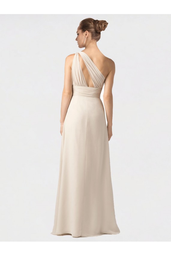 Preto Um Ombro Sem Mangas Linha A Vestido de Noite / Vestidos de Madrinha Online