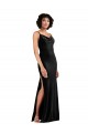 Preto Decote Capuz Sem Mangas Lombar Coluna Vestidos de Madrinha / Vestidos de Noite / Vestidos de Festa Online