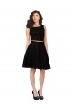 Preto Decote Joia Sem Mangas Linha A Vestidos de Madrinha / Vestidos de Cocktail / Vestidos de Homecoming Online