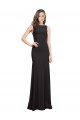 Preto Barco Sem Mangas Abrir de volta Sereia Vestidos de Madrinha / Vestidos de Festa Online